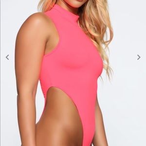 Bright Pink Fashion Nova Bodysuit